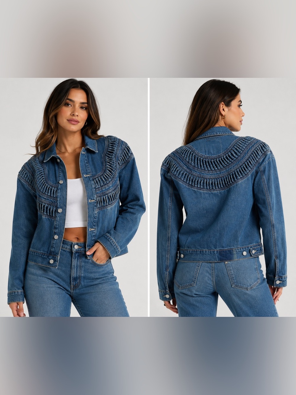 NWT MOTHER The Loop De Loop Denim Trucker Jacket SZ X-Large RAGS TO RICHES